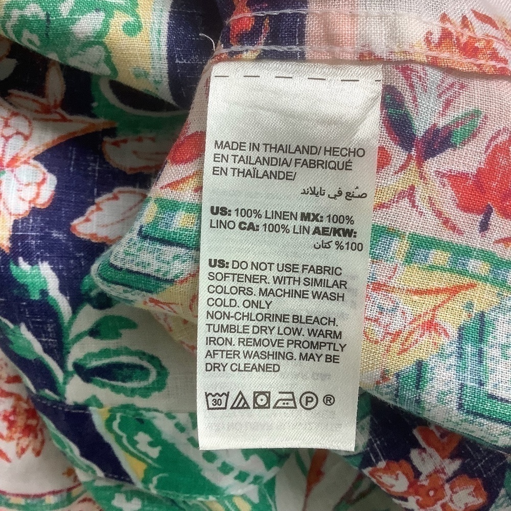 Chico's‎ No Iron Linen Paisley Shirt 3/4 Sleeves - Picture 13 of 16